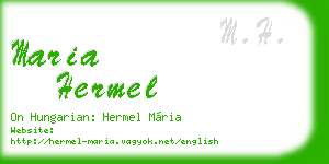 maria hermel business card